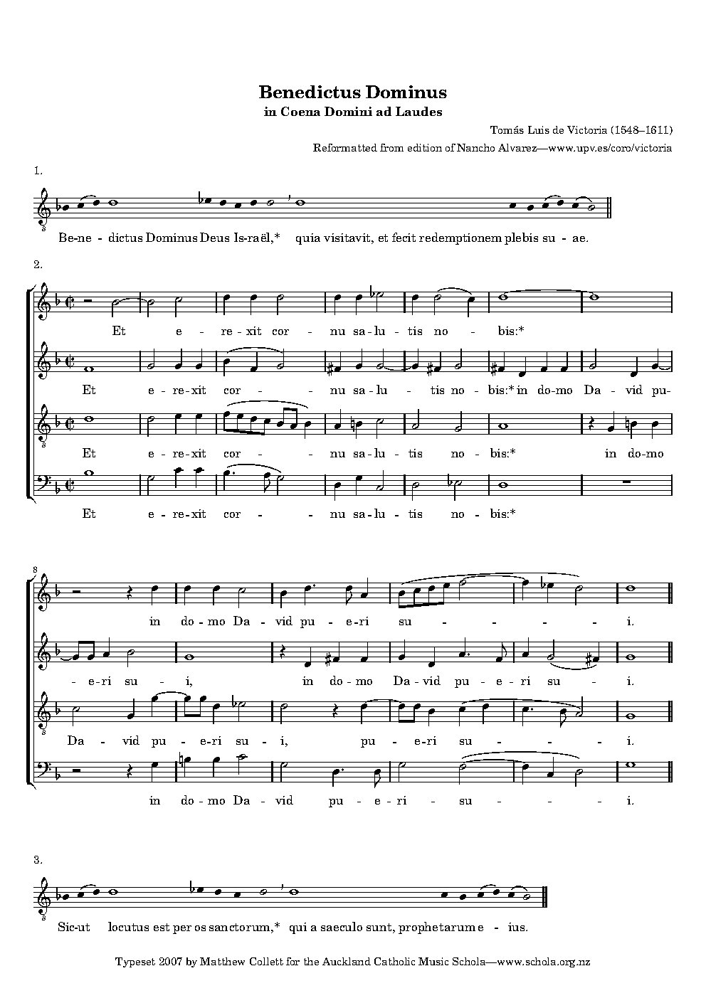 Benedictus Dominus