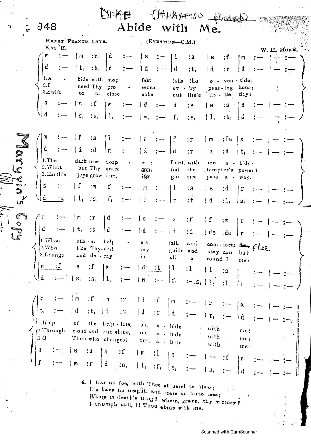 Abide With Me - Download Choir Script PDF