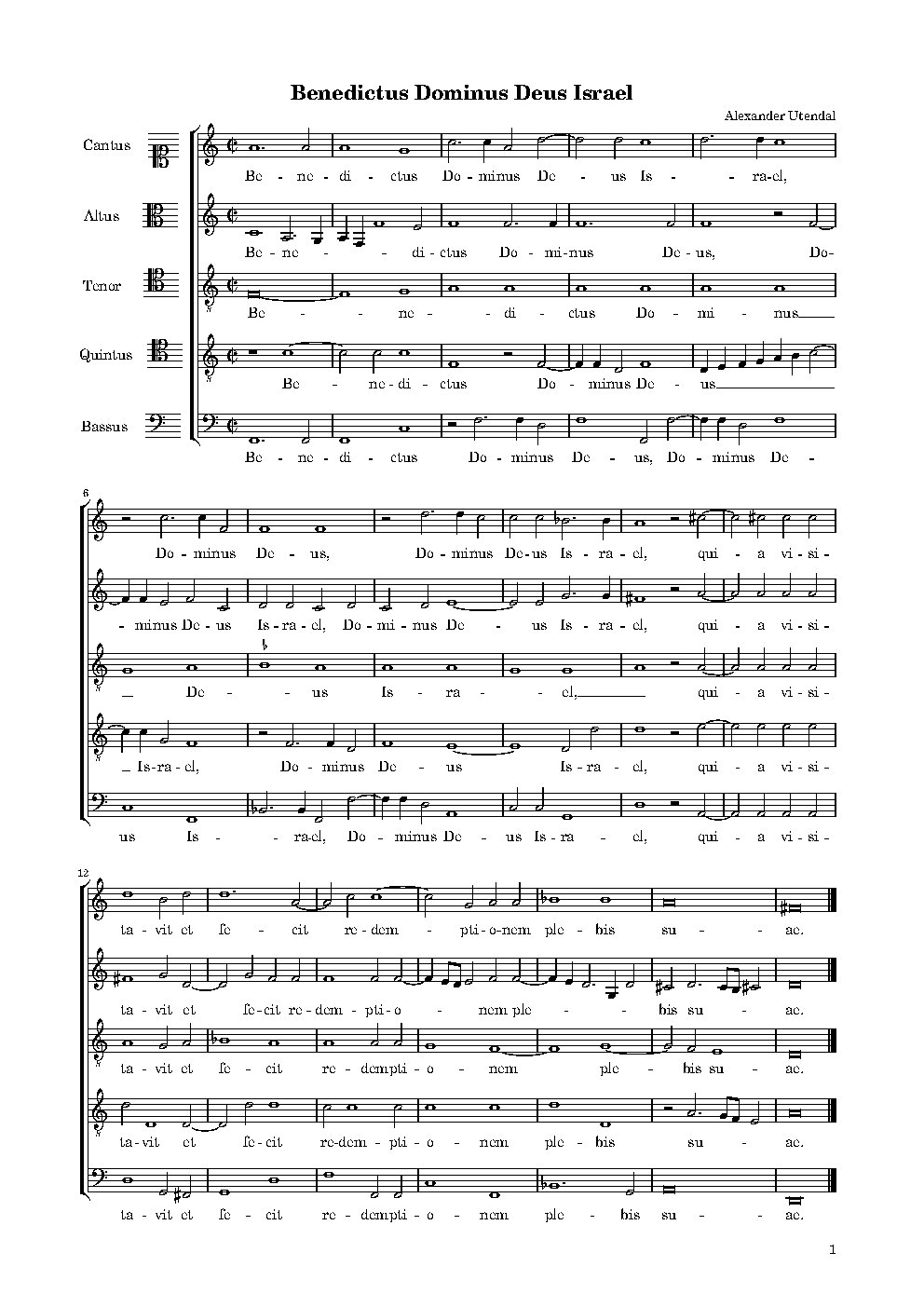 Benedictus Dominus Deus Israel