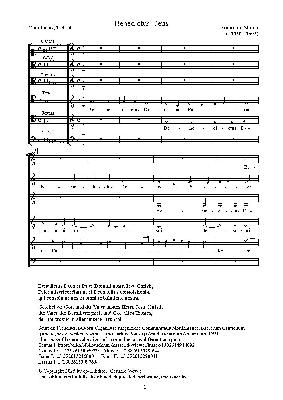 Benedictus Deus - Choir Script PDF Thumbnail