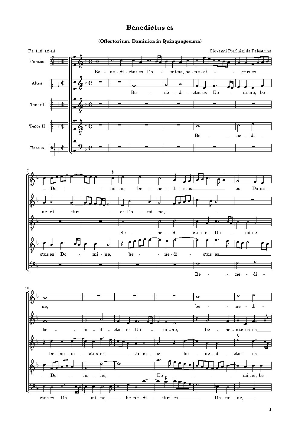 Benedictus es Domine