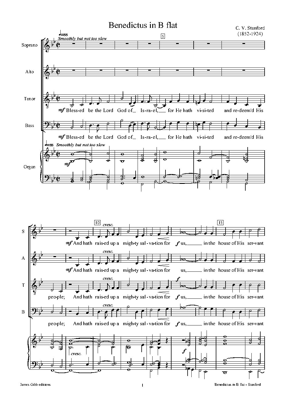 Benedictus in B flat, Op.10, No. 3