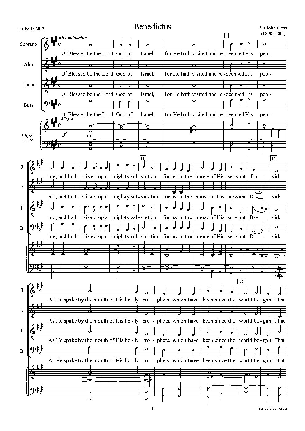Benedictus in A
