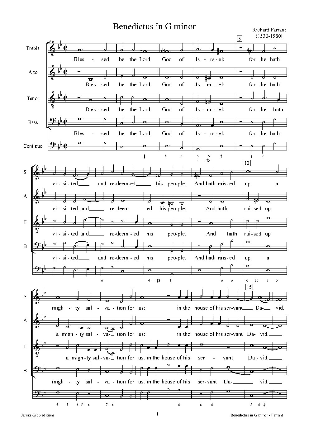 Benedictus in G minor