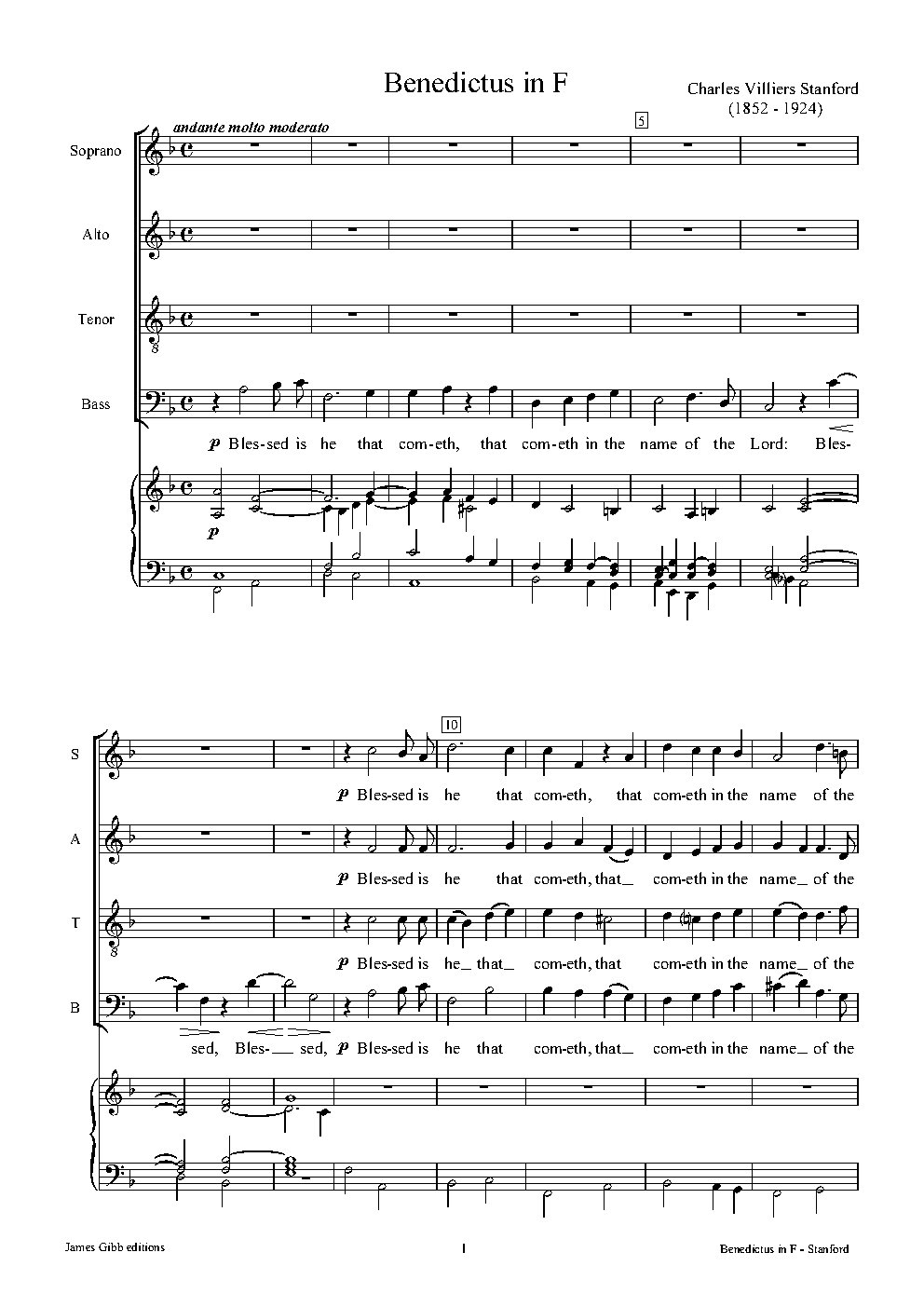 Benedictus and Agnus Dei in F