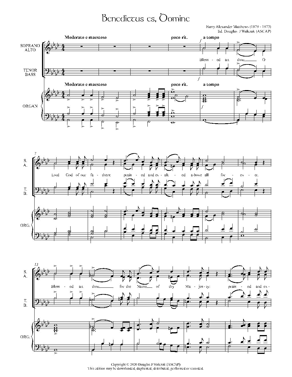 Benedictus es, Domine