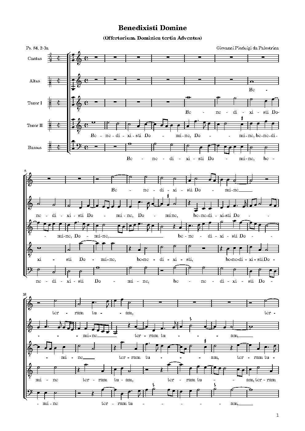 Benedixisti Domine