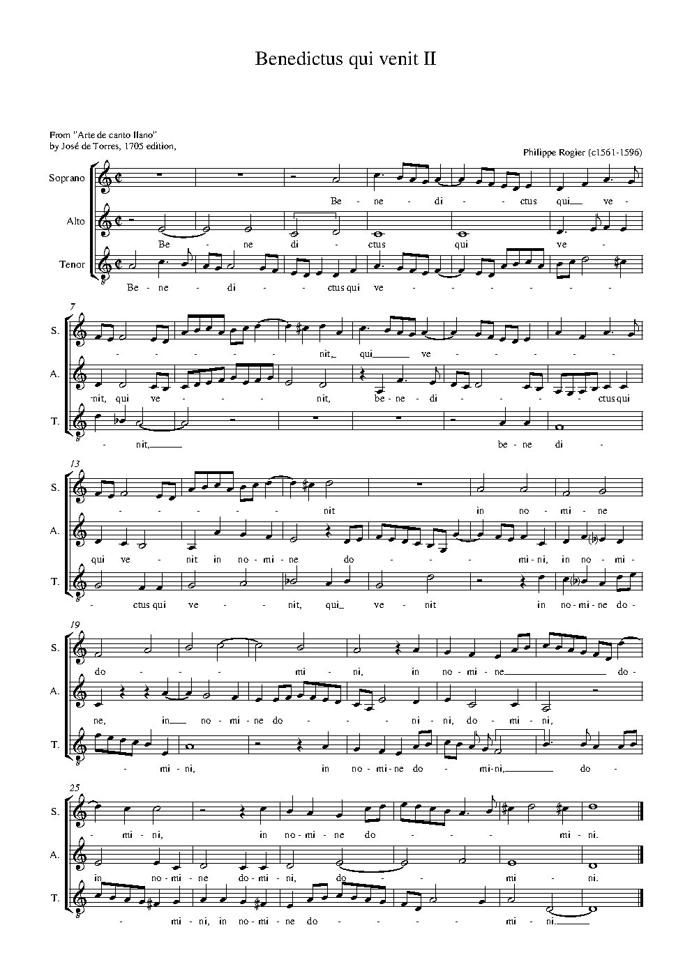 Benedictus qui venit II