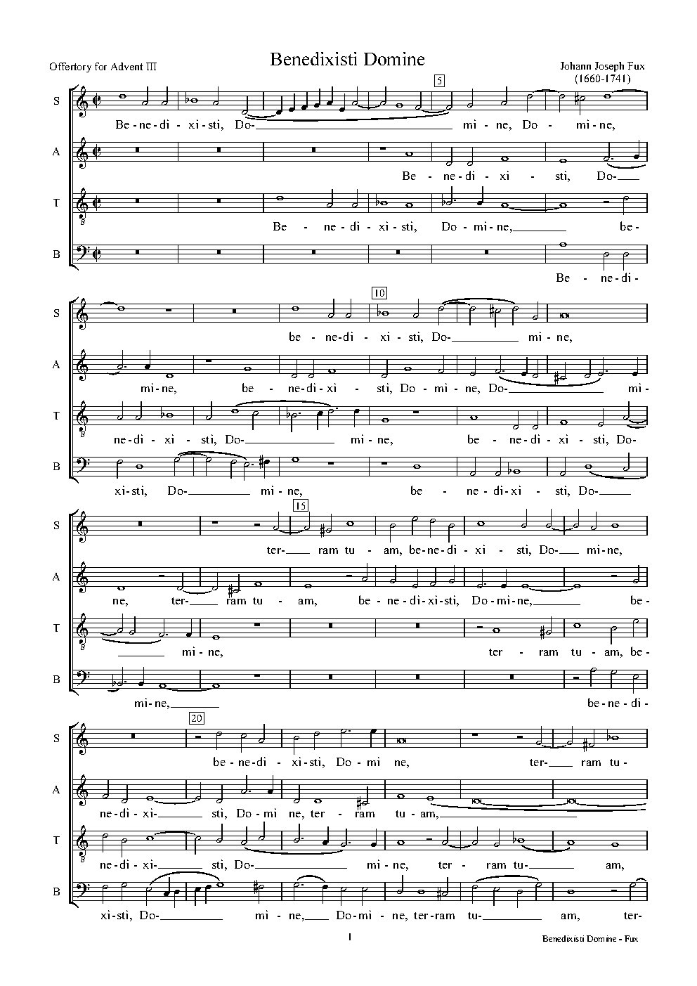 Benedixisti Domine