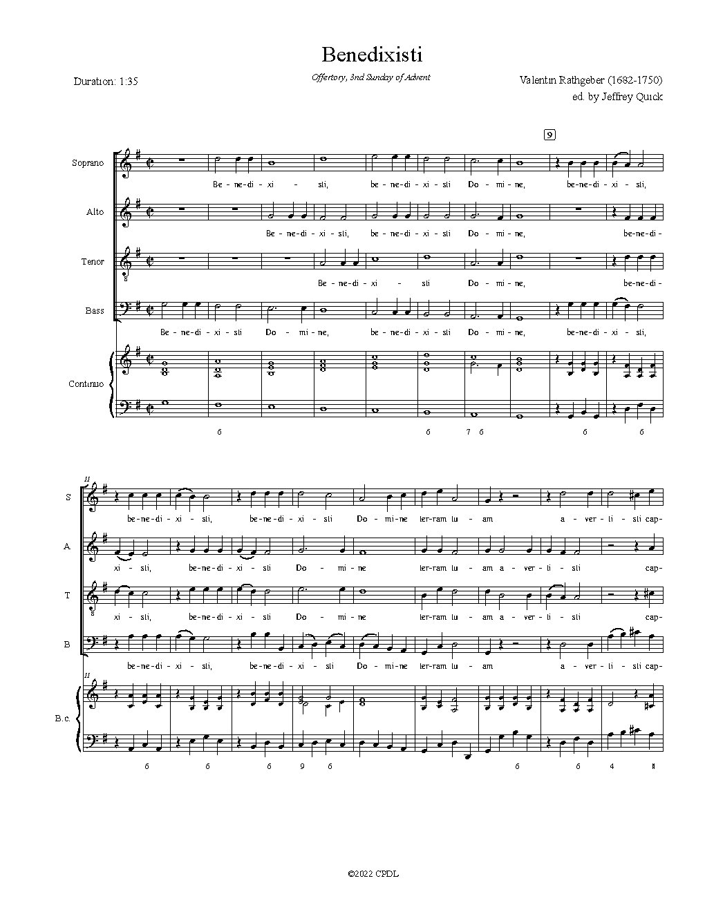 Benedixisti Domine