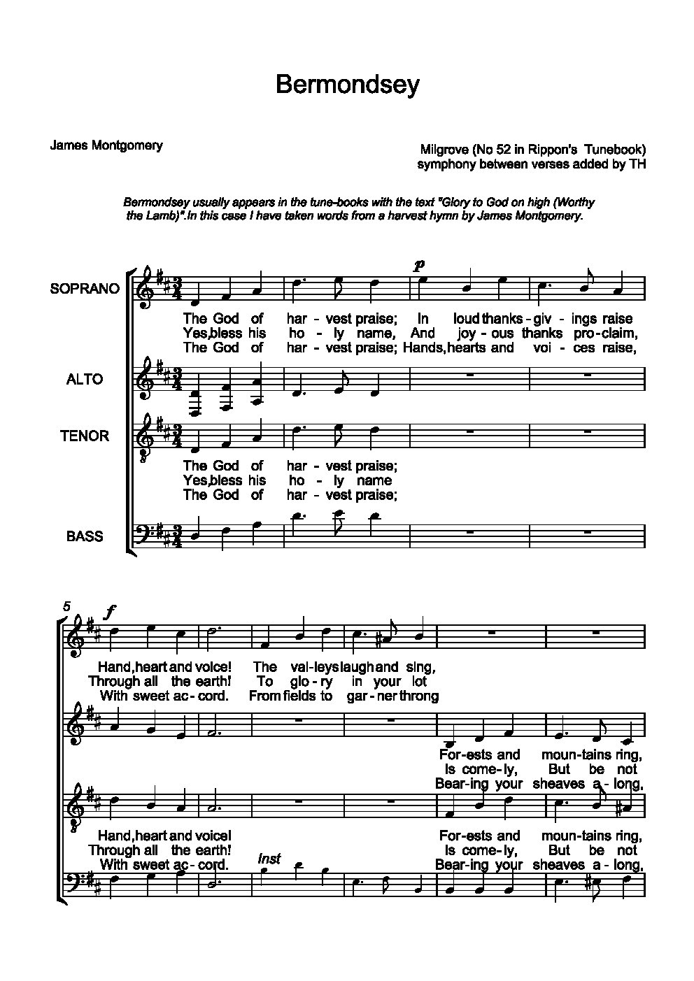 The God of harvest praise