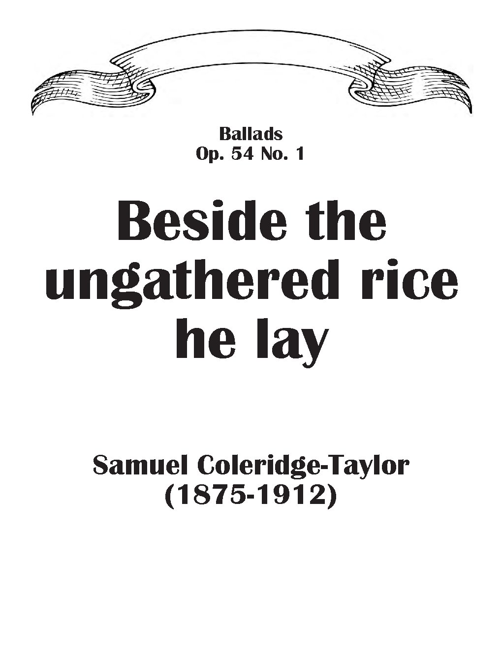 Beside the ungathered rice he lay
