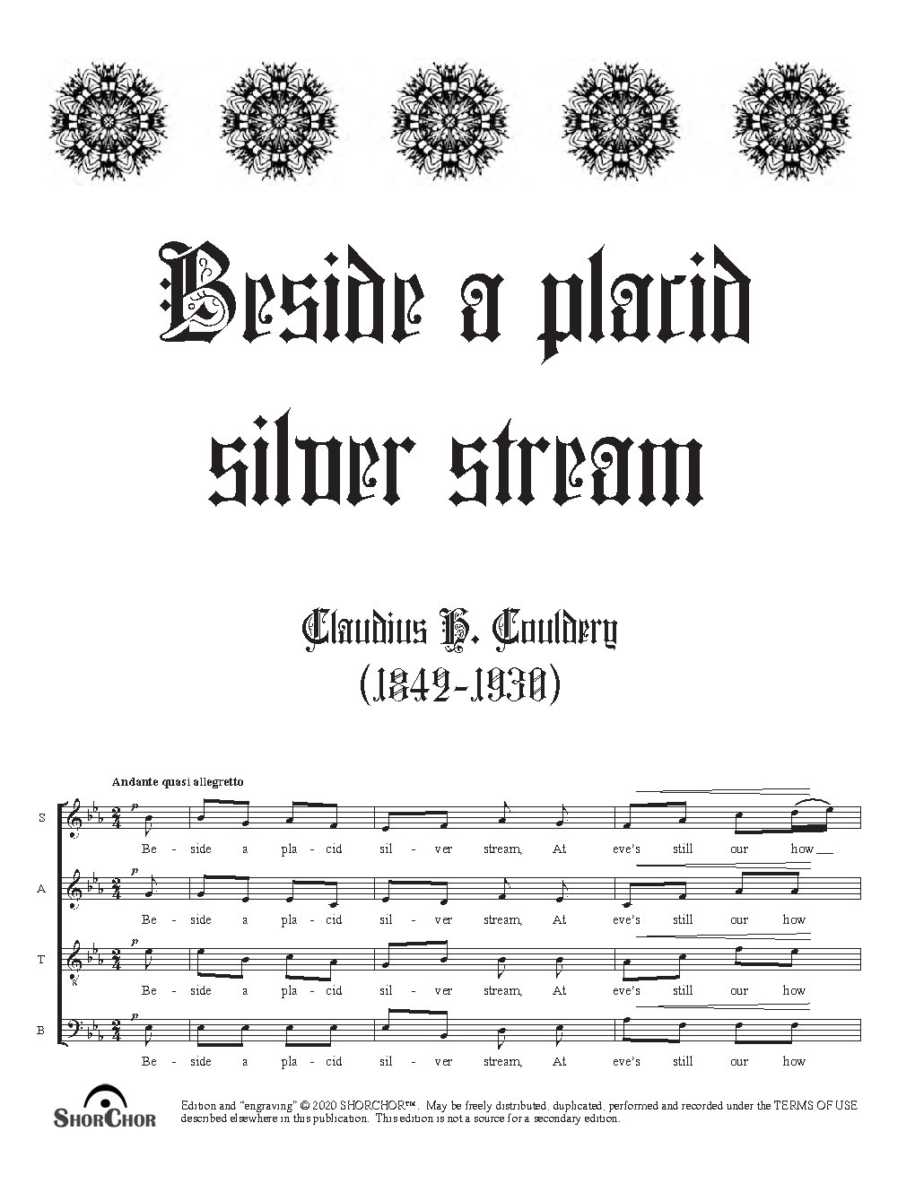 Beside a placid silver stream - Choir Script PDF Thumbnail