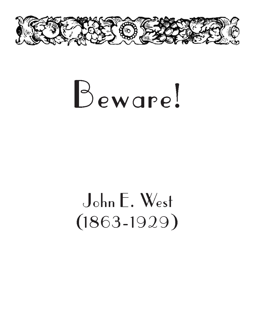 Beware! - Choir Script PDF Thumbnail