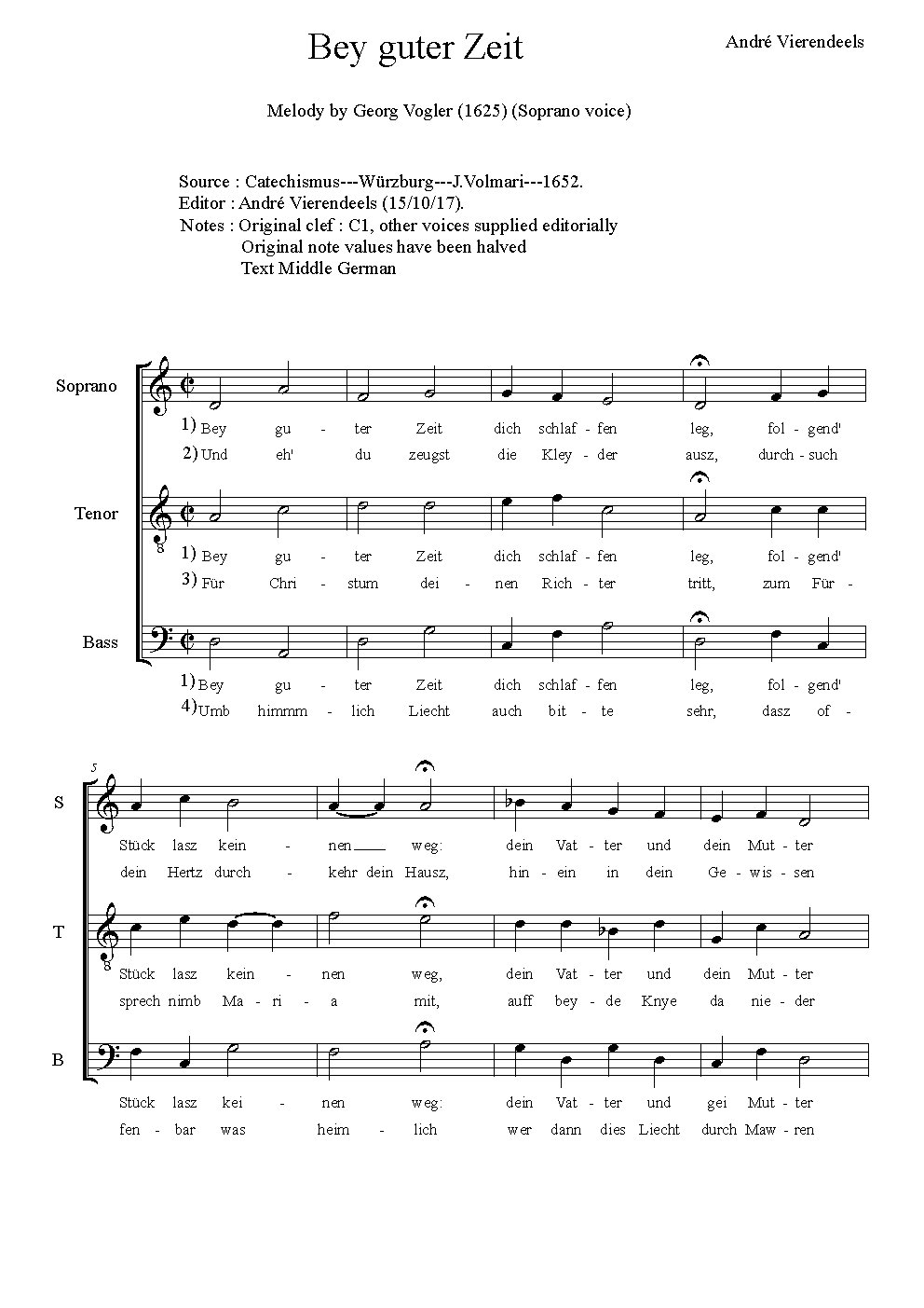 Bey guter Zeit - Choir Script PDF Thumbnail