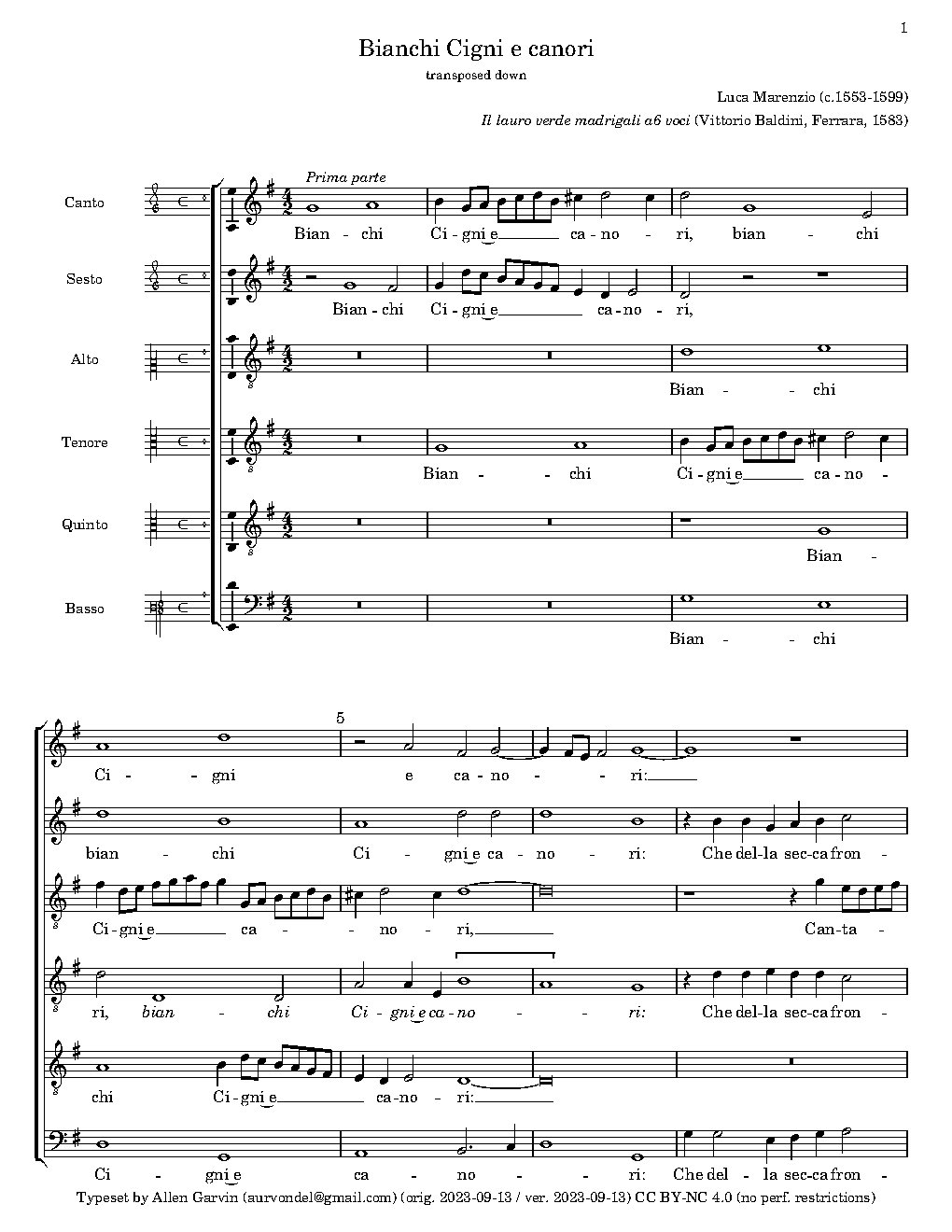 Bianchi Cigni e canori