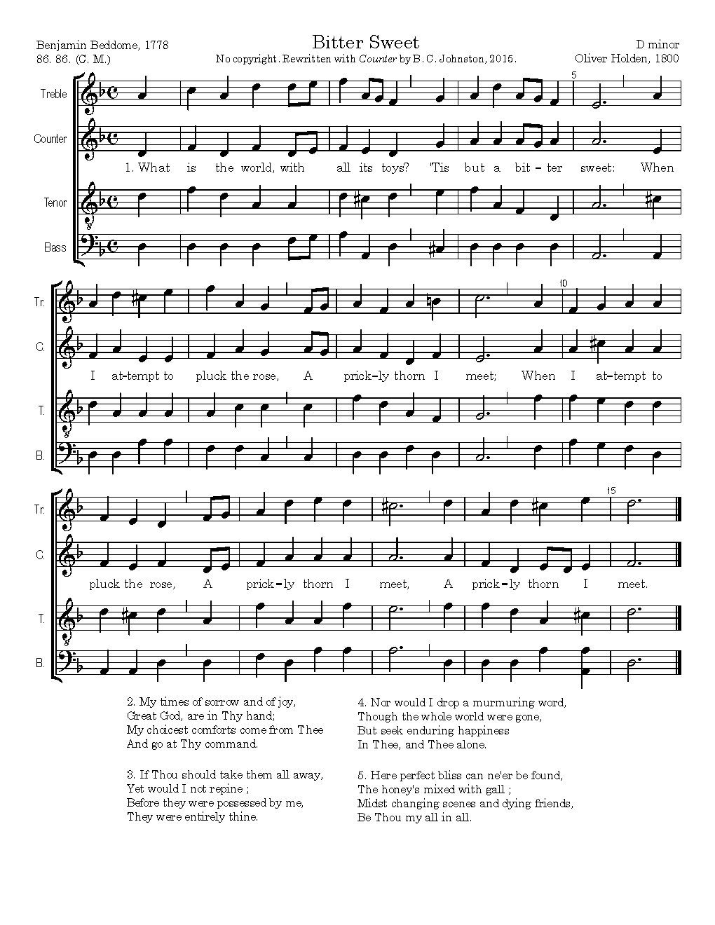Bitter Sweet - Choir Script PDF Thumbnail