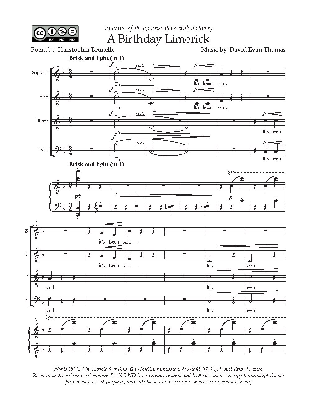Birthday Limerick - Choir Script PDF Thumbnail