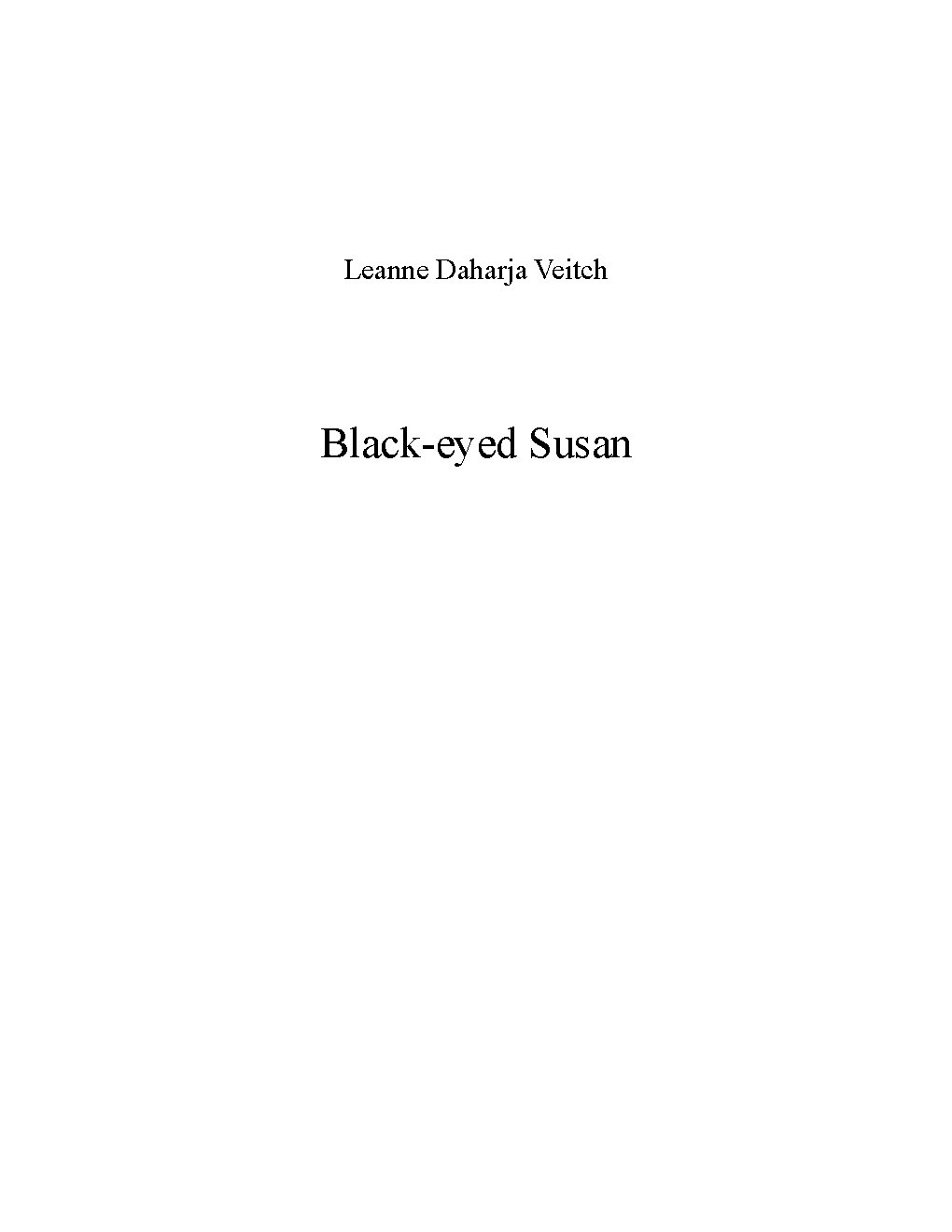 Black-eyed Susan - Choir Script PDF Thumbnail