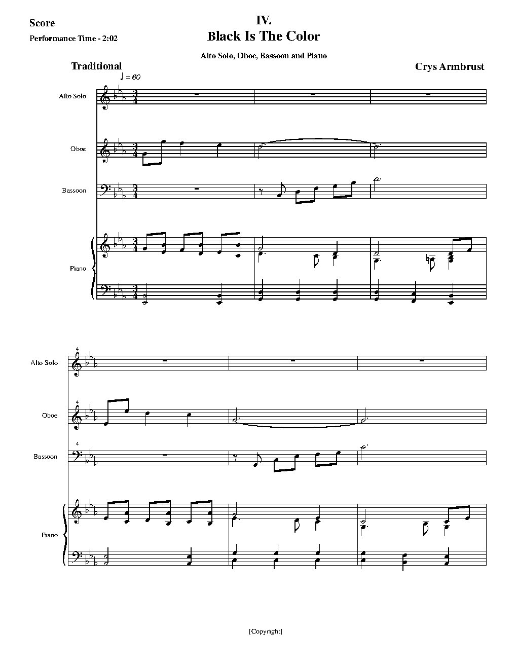 Black Is The Color - Choir Script PDF Thumbnail