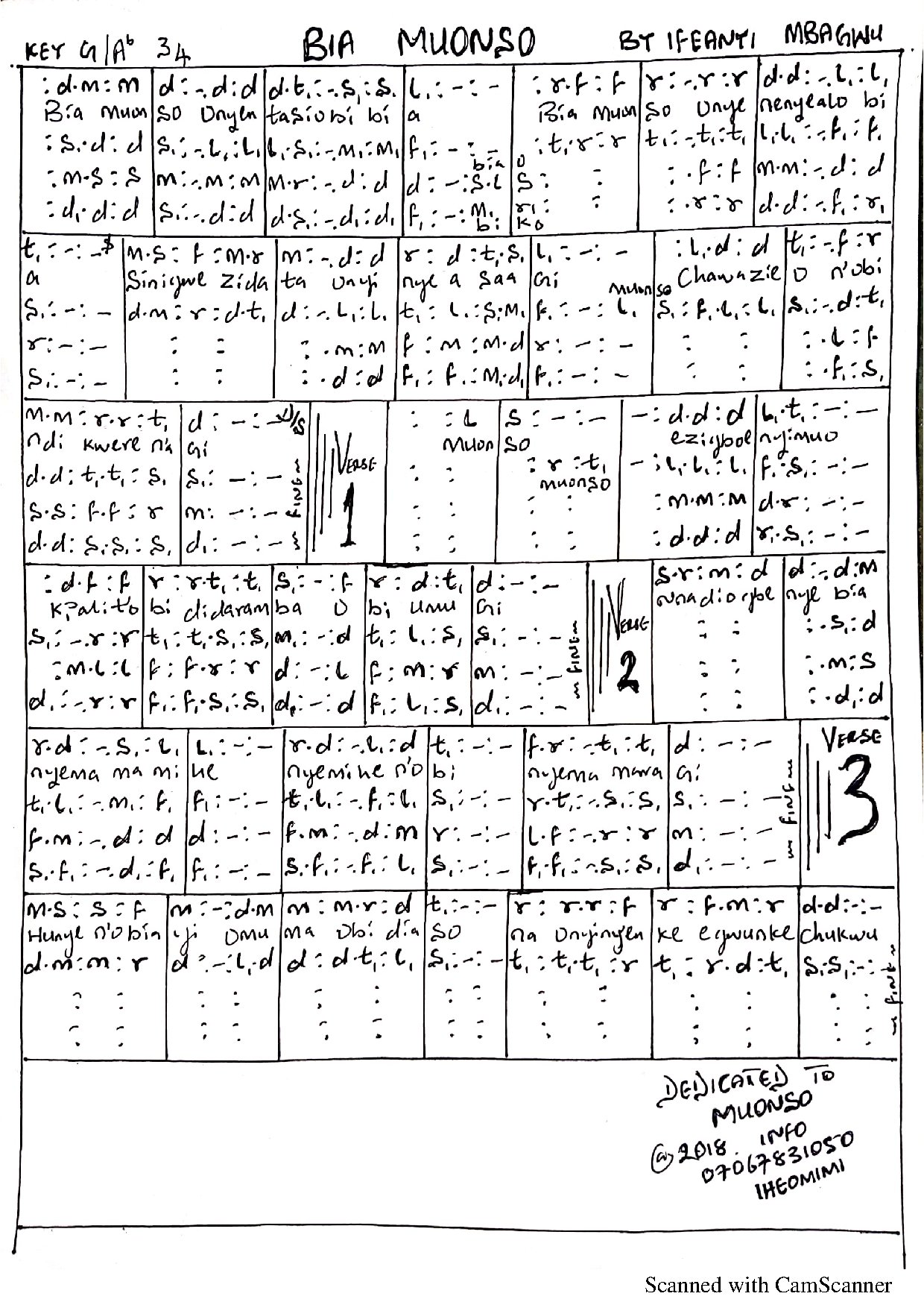Bia Muonso - Download Choir Script PDF