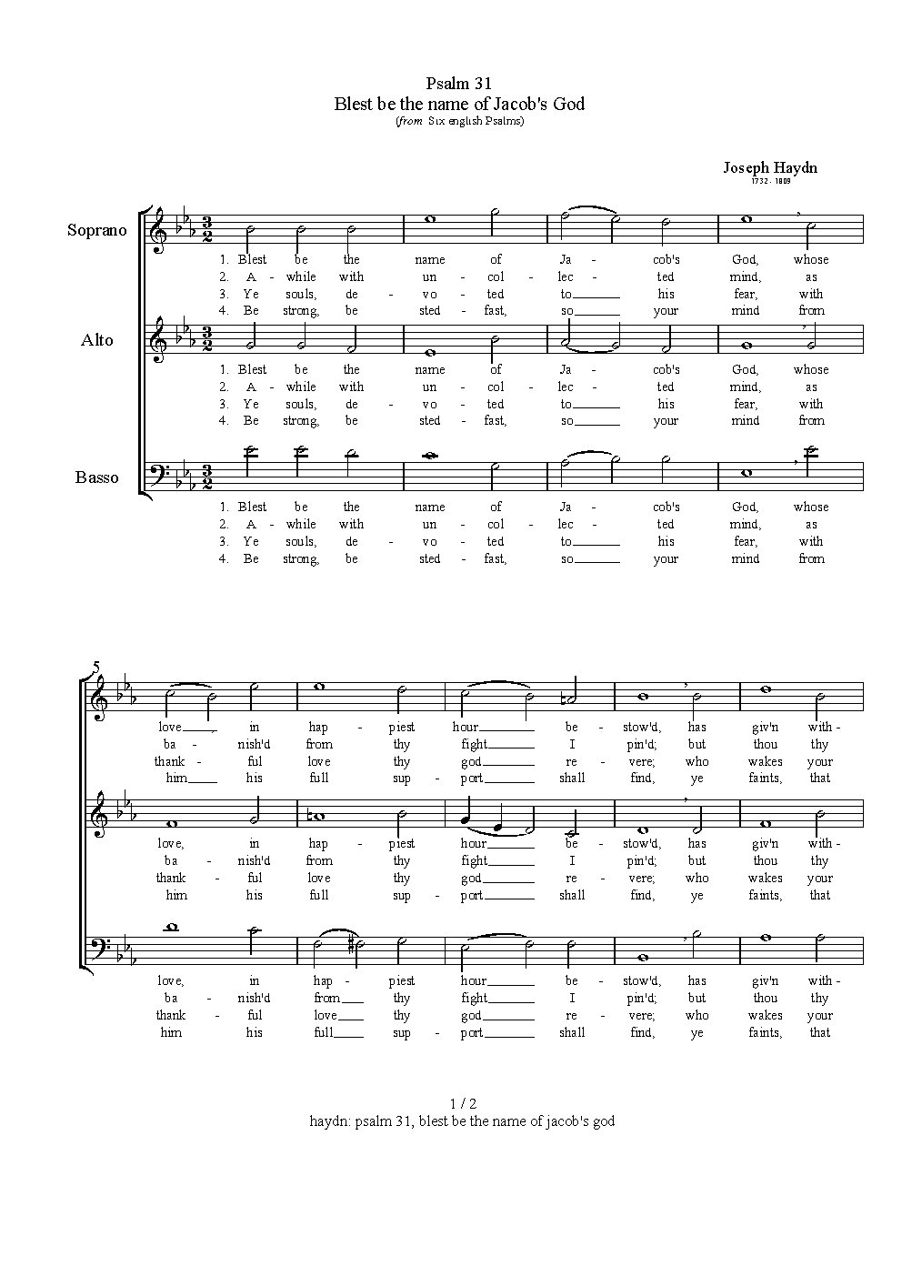 Blest be the name of Jacob's God