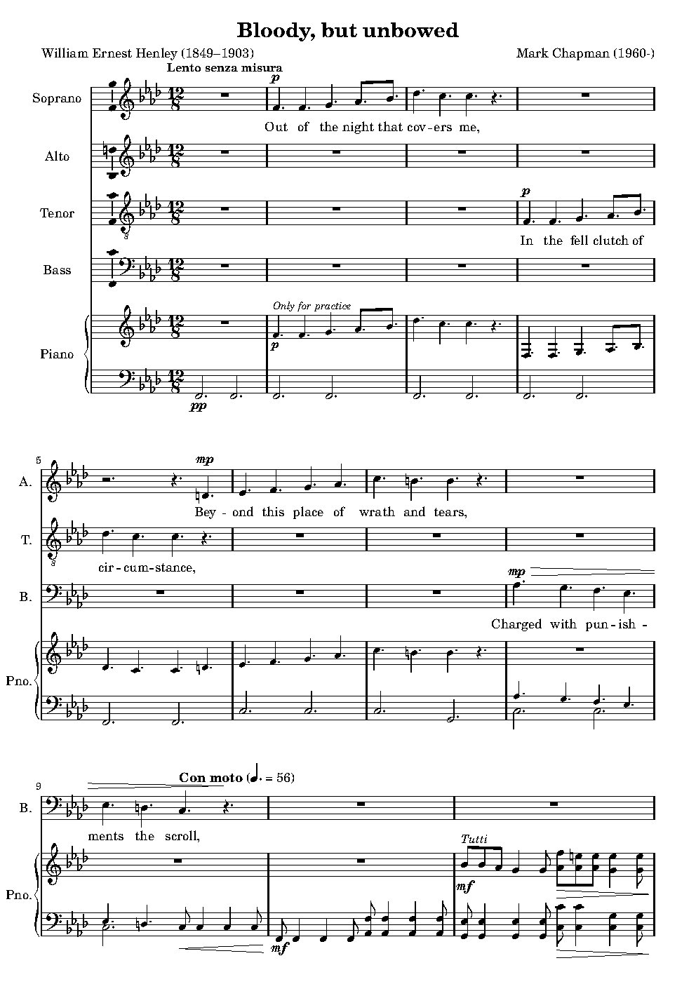 Bloody, but unbowed - Choir Script PDF Thumbnail