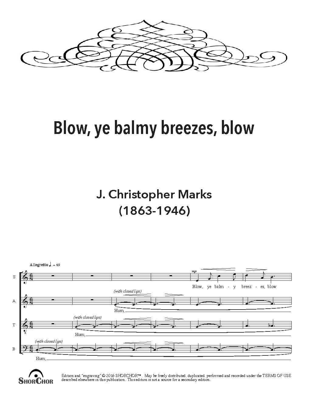 Blow, ye balmy breezes, blow