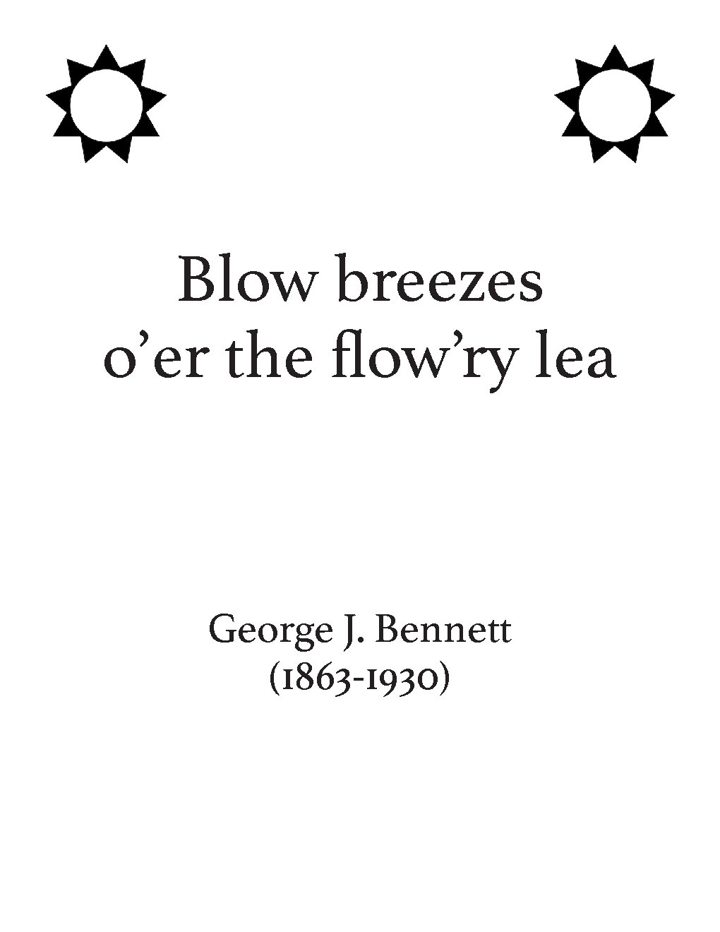 Blow breezes o’er the flow’ry lea - Choir Script PDF Thumbnail