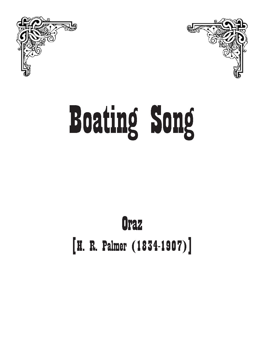Boating Song