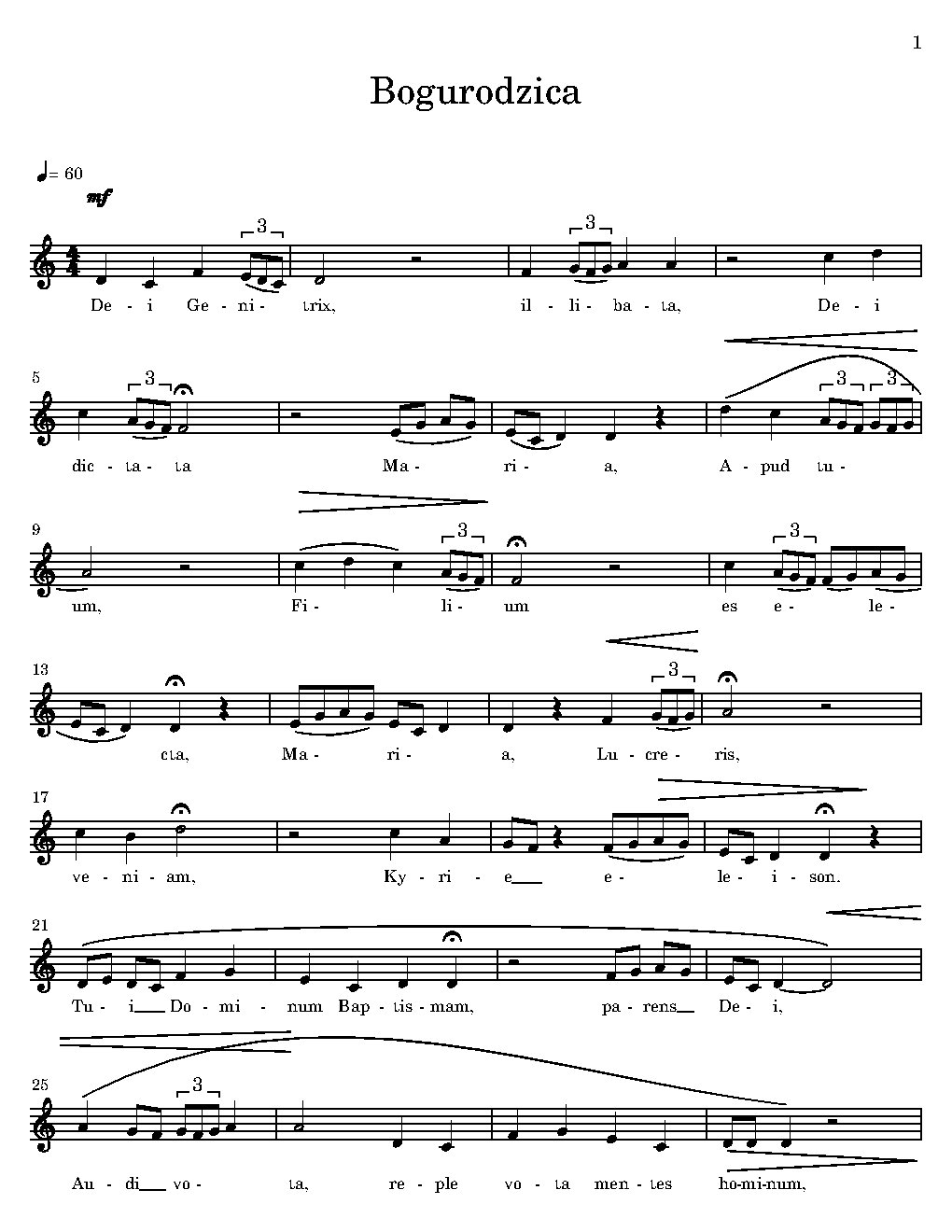 Bogurodzica - Choir Script PDF Thumbnail