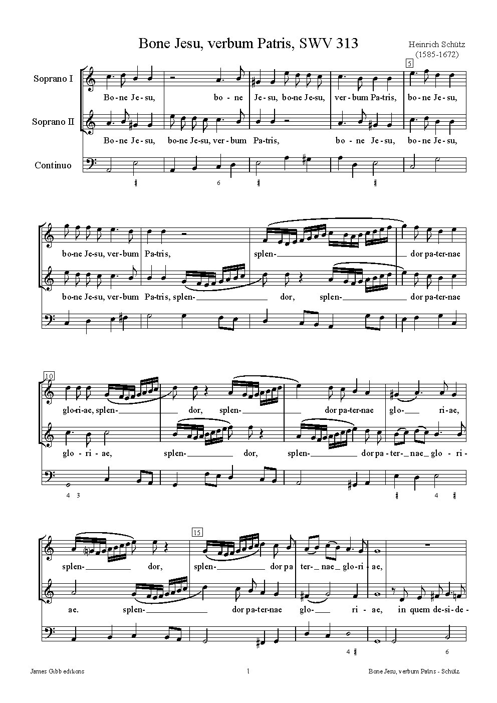 Bone Jesu, verbum Patris, SWV 313