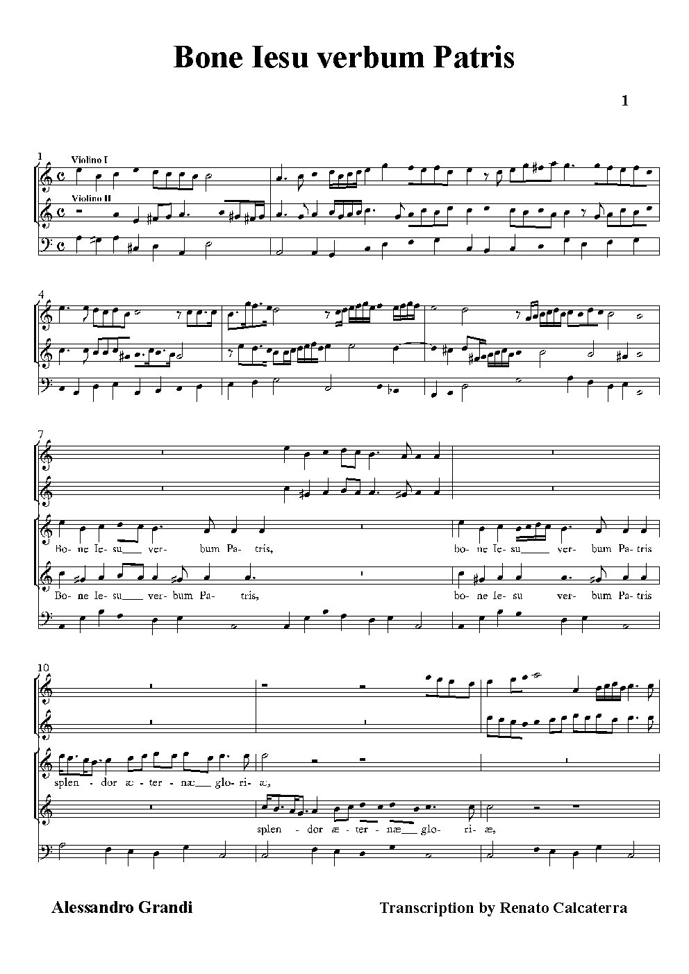Bone Jesu verbum Patris - Choir Script PDF Thumbnail