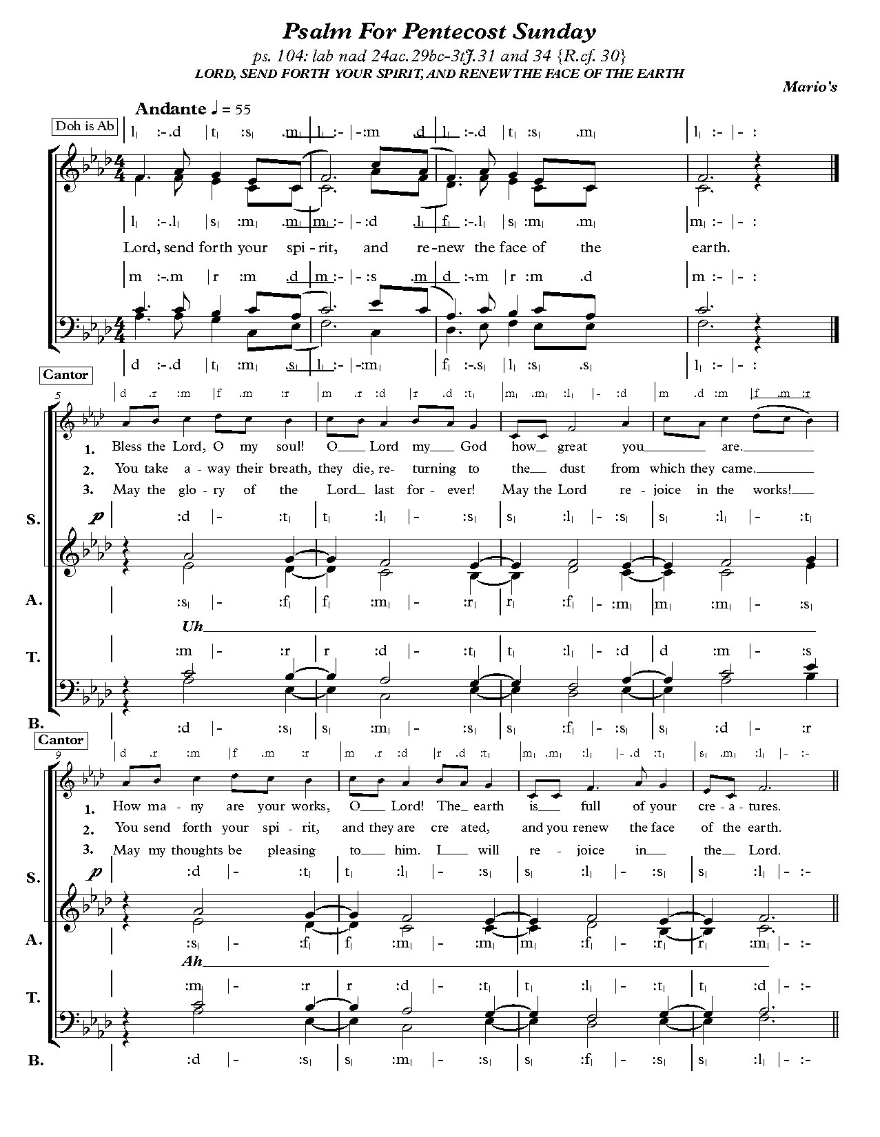 Penticost - Download Choir Script PDF