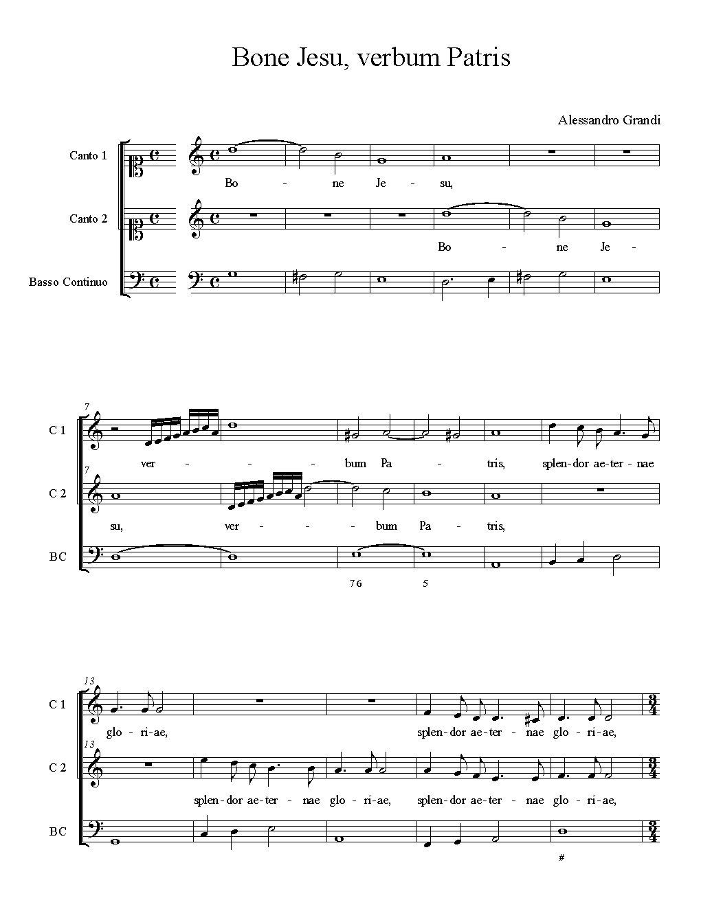 Bone Jesu, verbum Patris a2 - Choir Script PDF Thumbnail