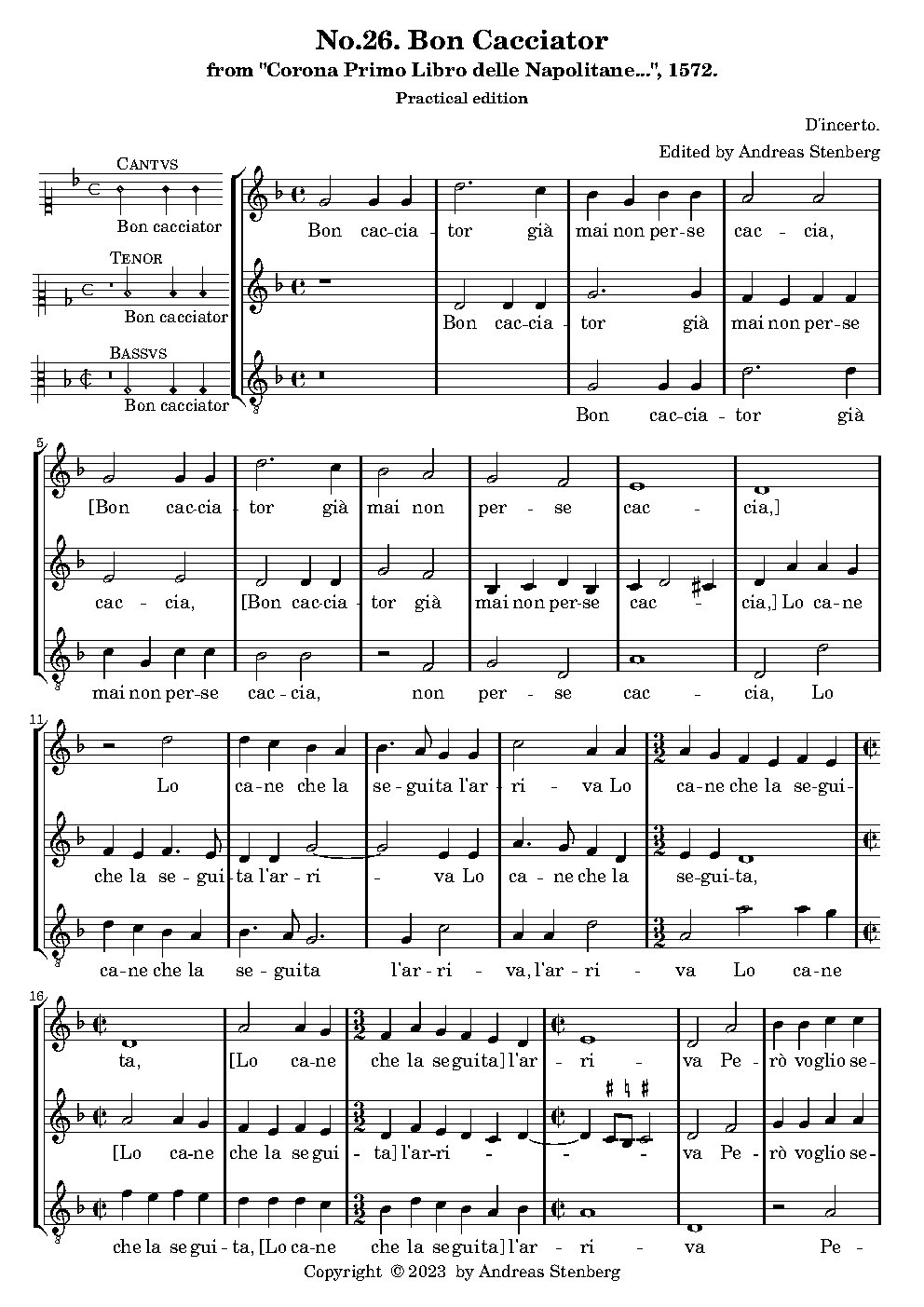 Bon Cacciator - Choir Script PDF Thumbnail