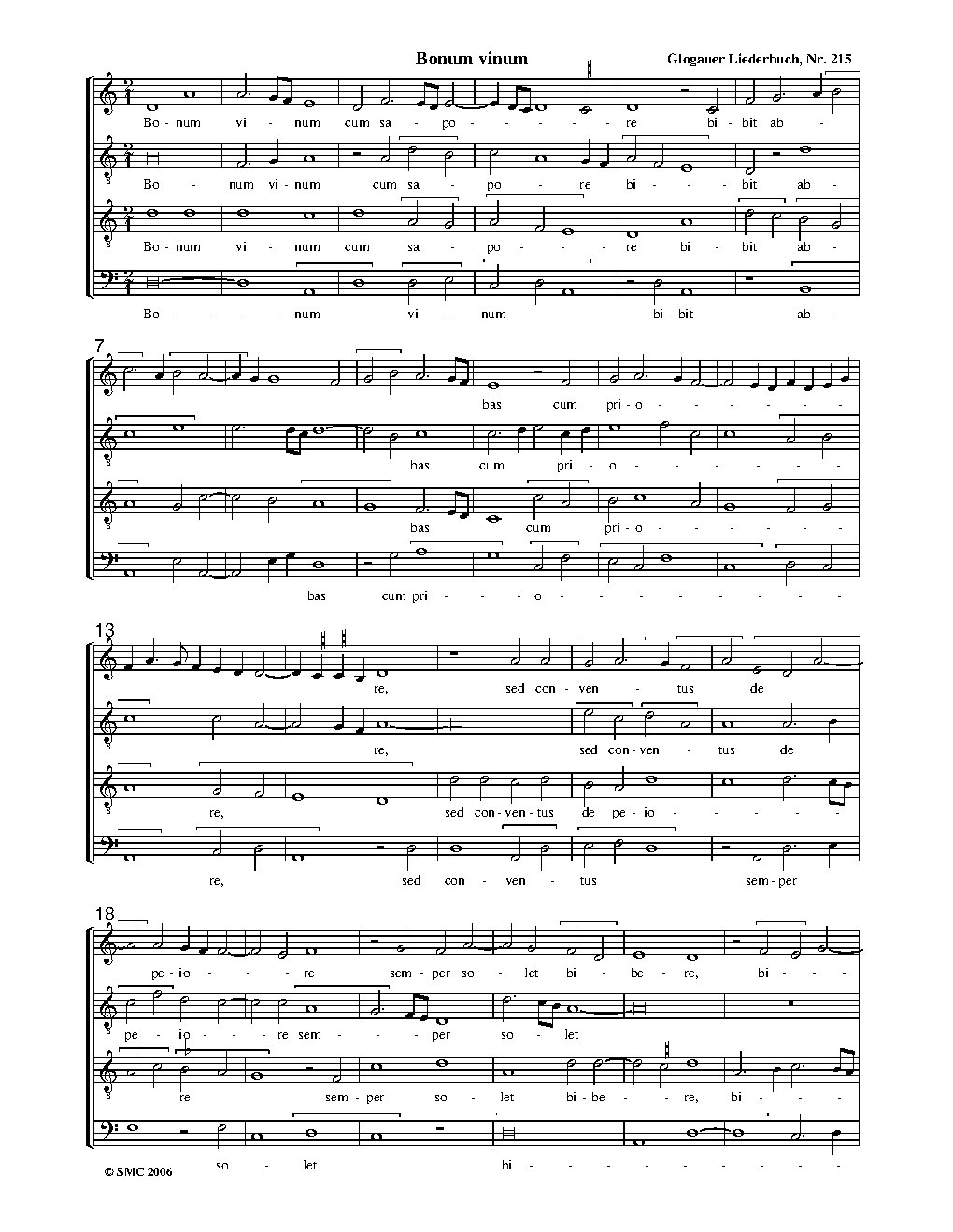 Bonum Vinum - Choir Script PDF Thumbnail