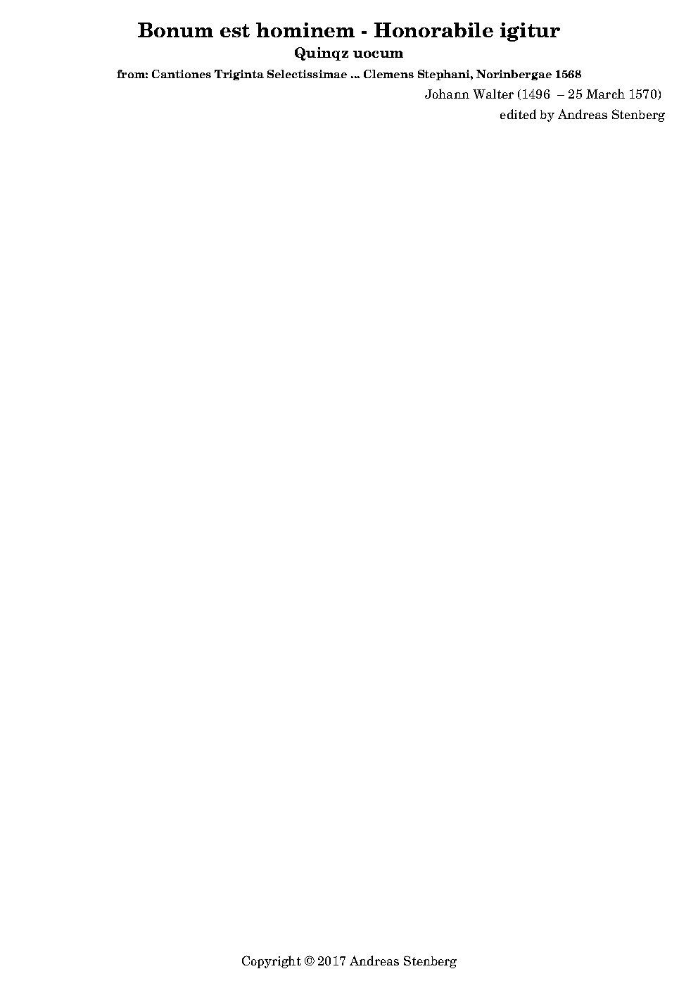 Bonum est hominem-Honorabile Igitur - Choir Script PDF Thumbnail