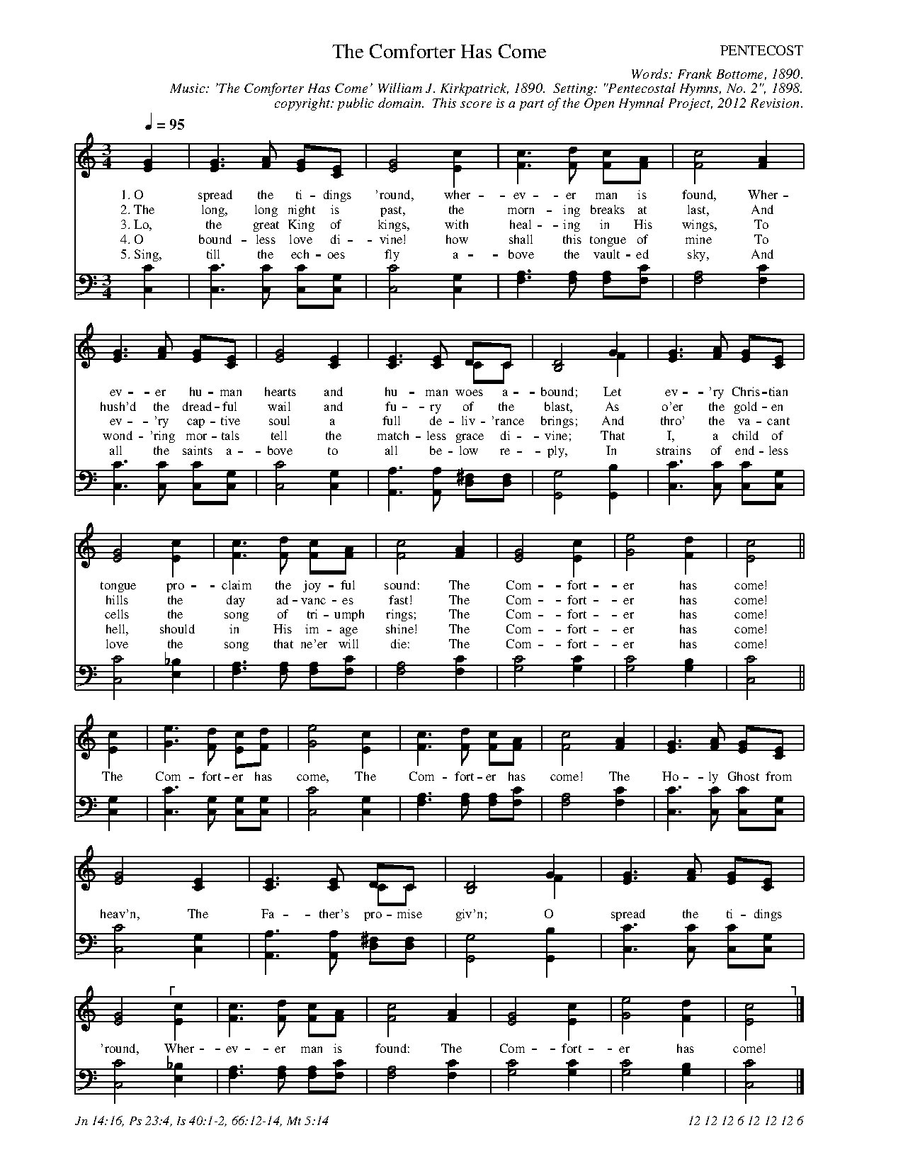 The Comforter Has Come-the Comforter Has Come - Download Choir Script PDF