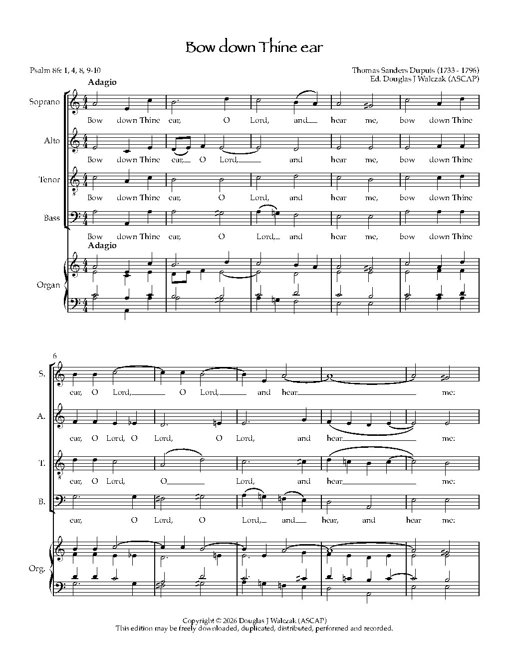 Bow down Thine ear - Choir Script PDF Thumbnail