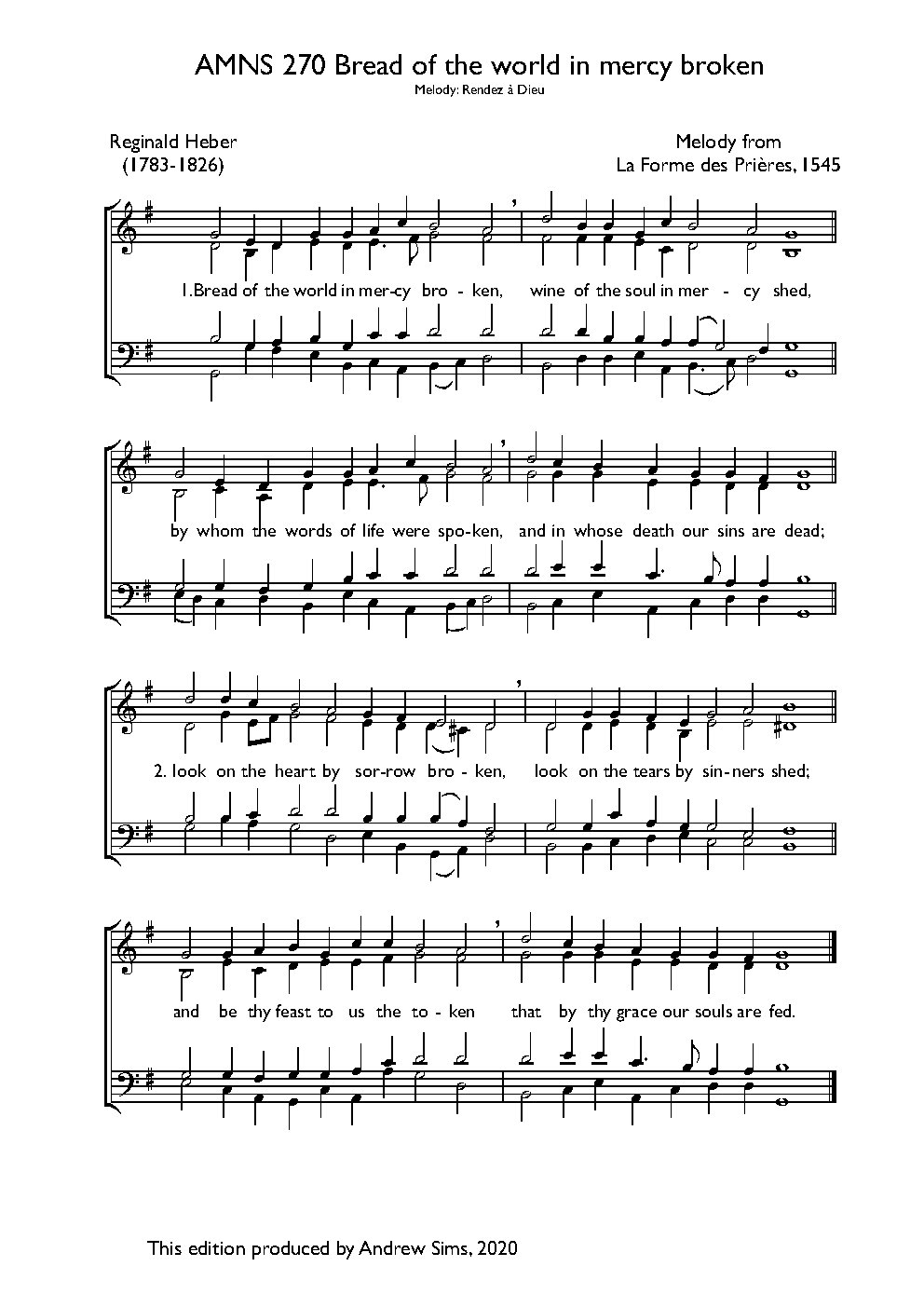 Bread of the world in mercy broken - Choir Script PDF Thumbnail