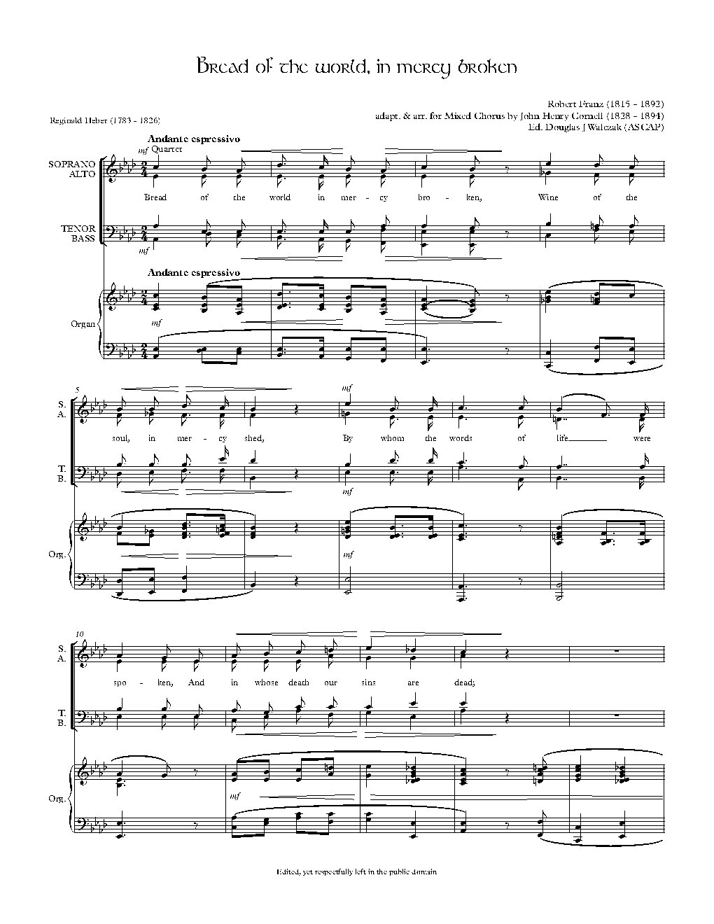 Bread of the world, in mercy broken - Choir Script PDF Thumbnail