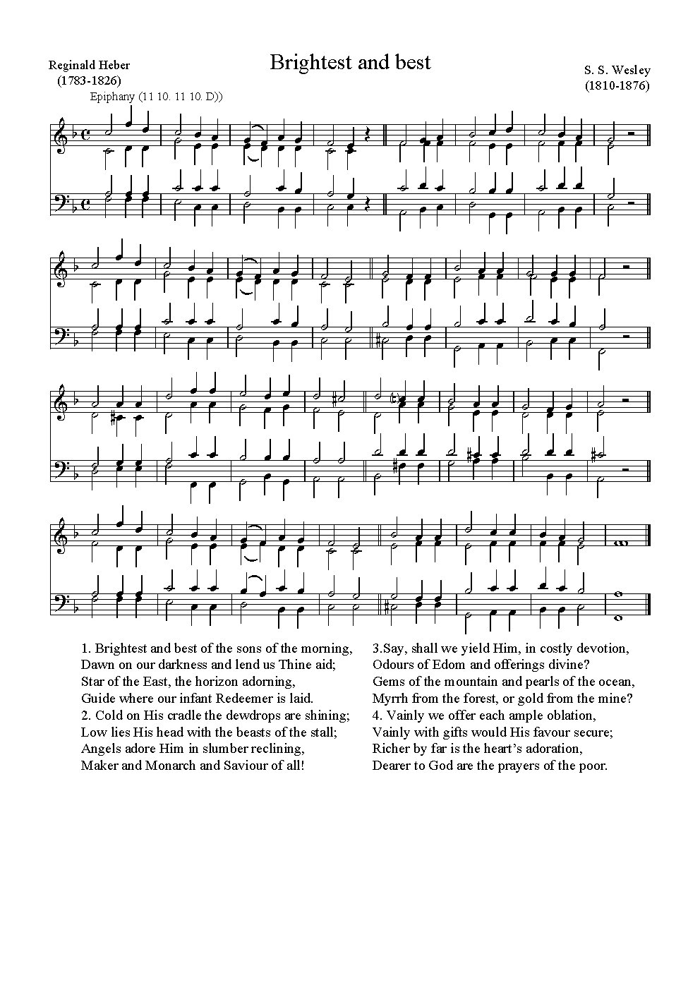 Brightest and best - Choir Script PDF Thumbnail