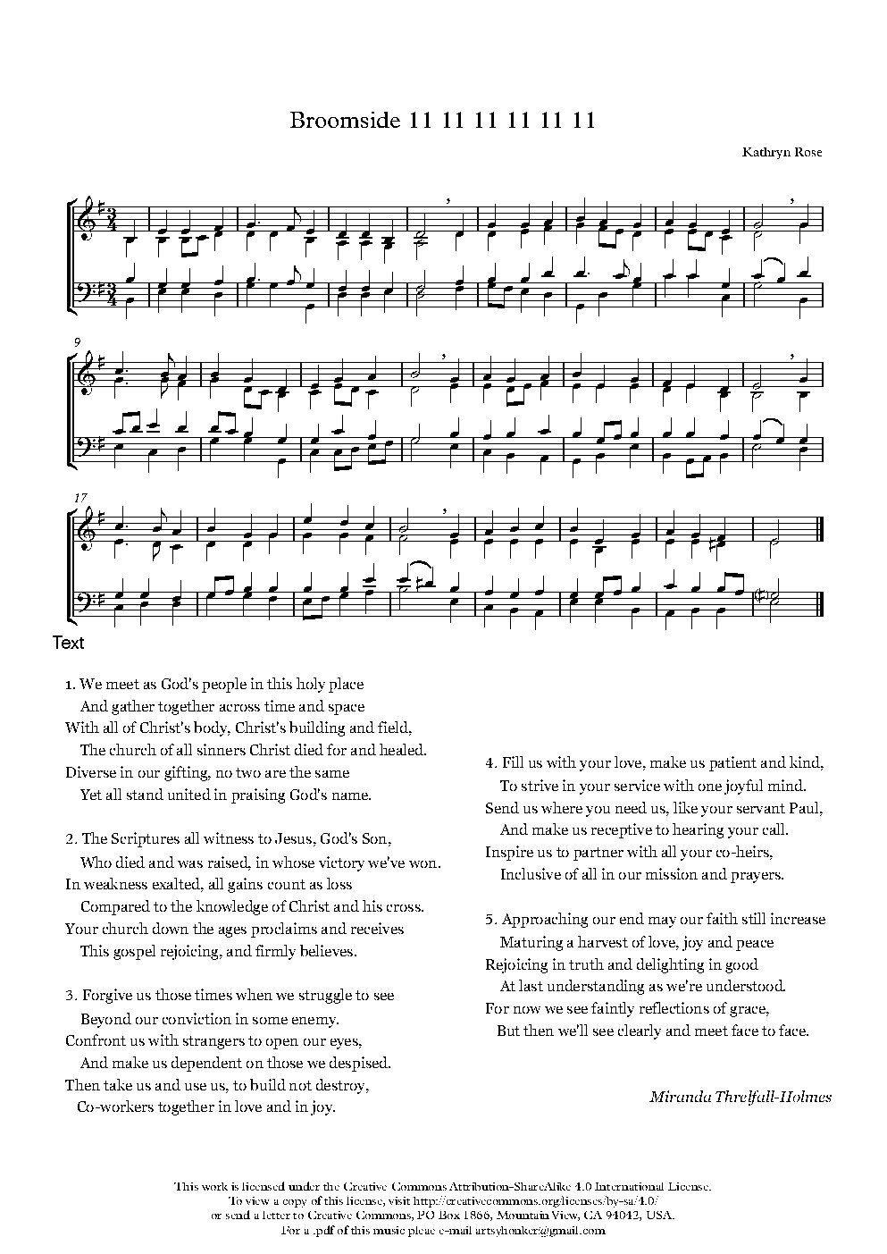 Broomside - Choir Script PDF Thumbnail
