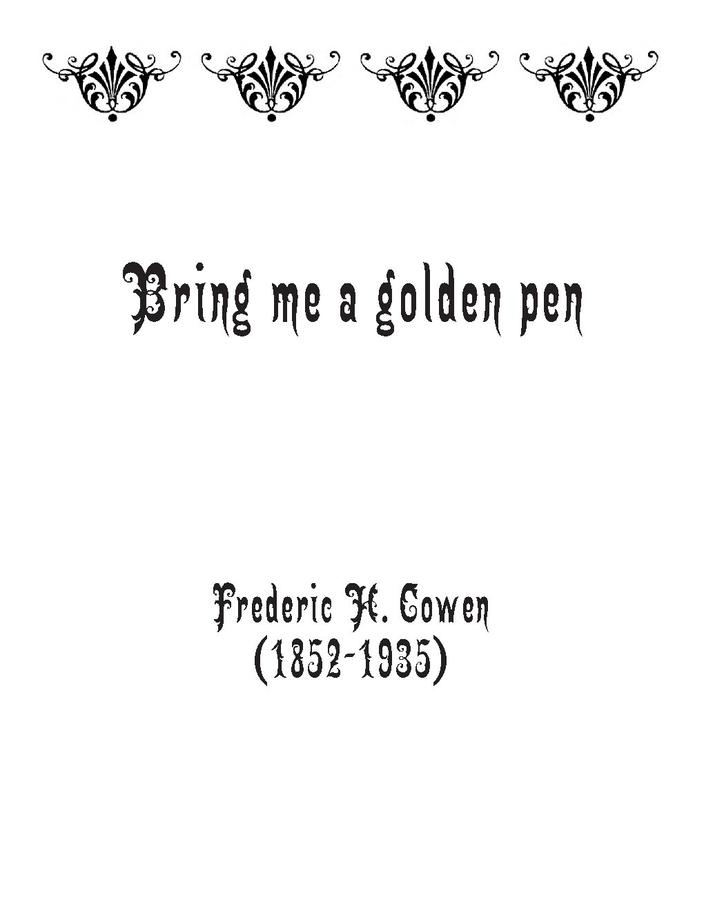 Bring me a golden pen - Choir Script PDF Thumbnail