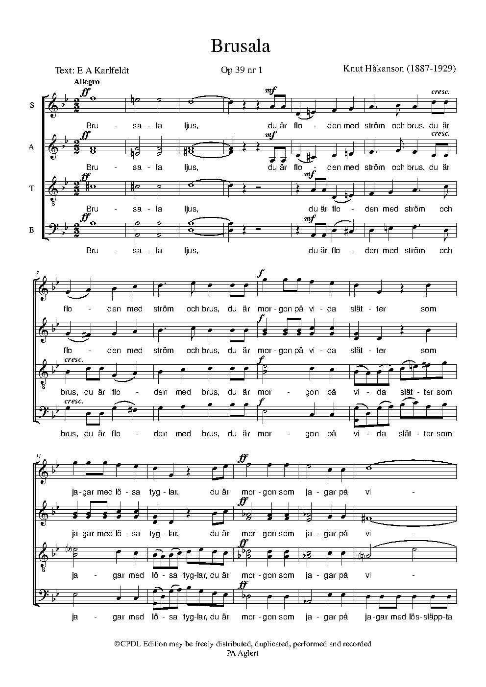 Brusala Op. 39.1