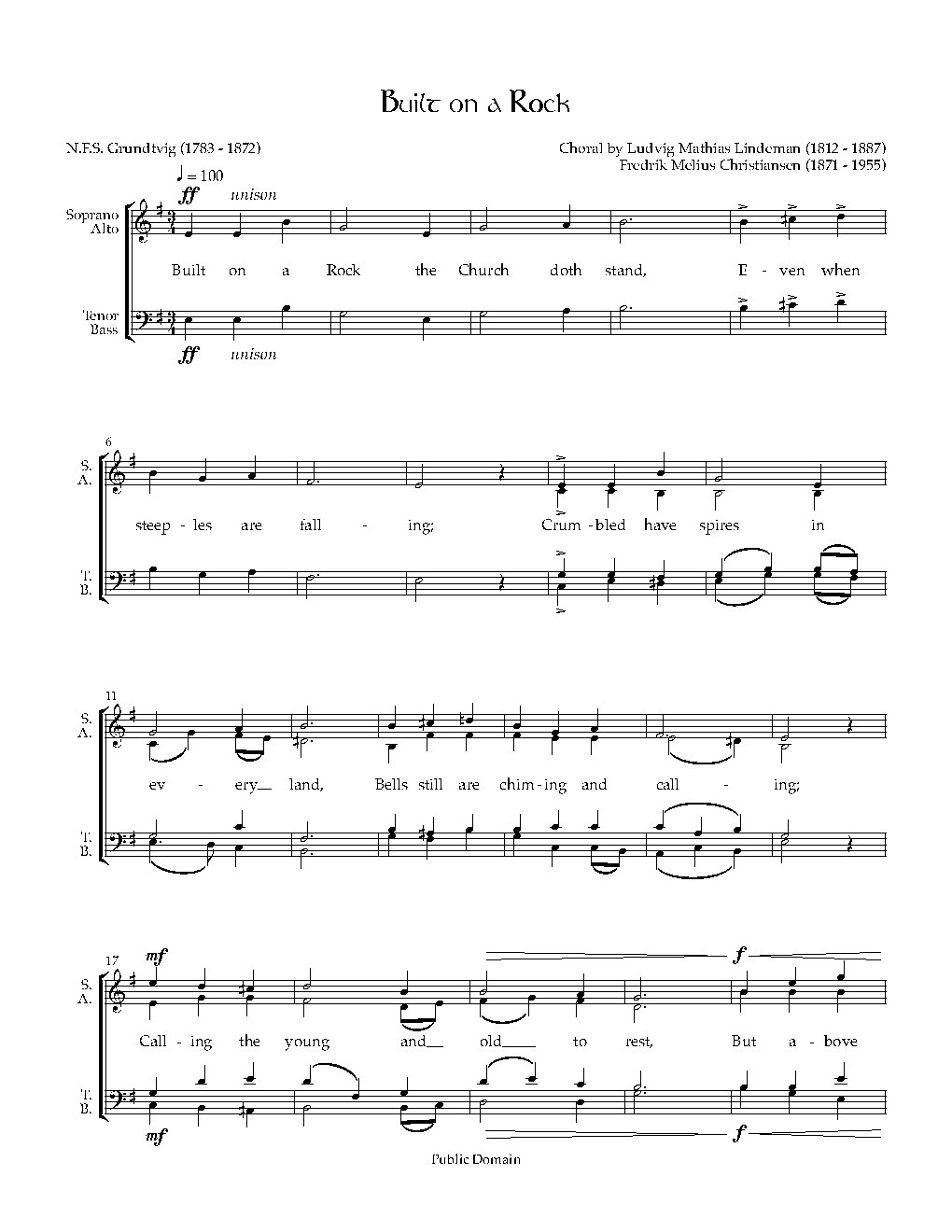 Built on a Rock - Choir Script PDF Thumbnail