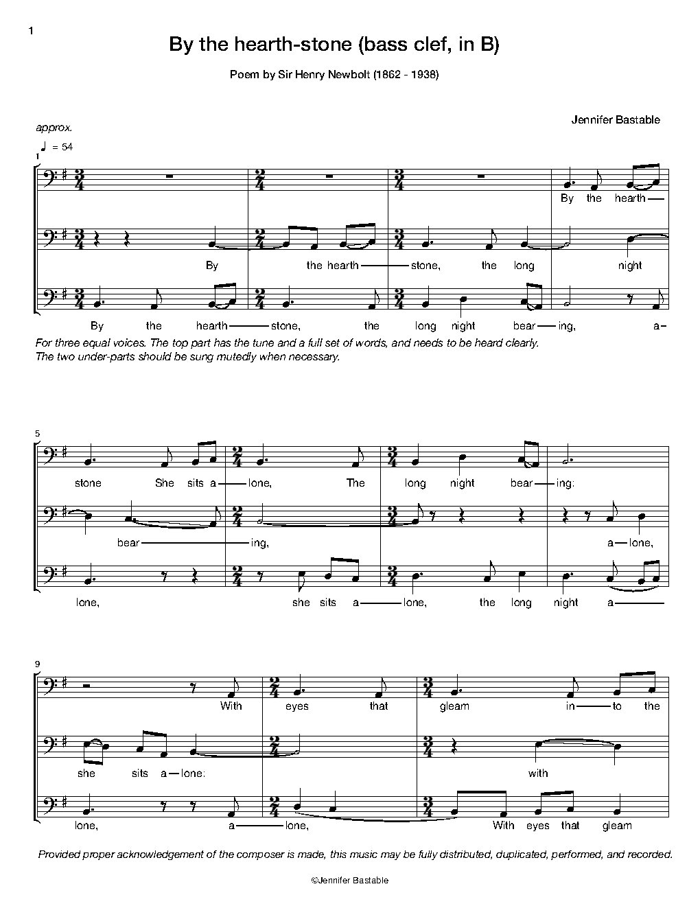 By the hearth-stone - Choir Script PDF Thumbnail
