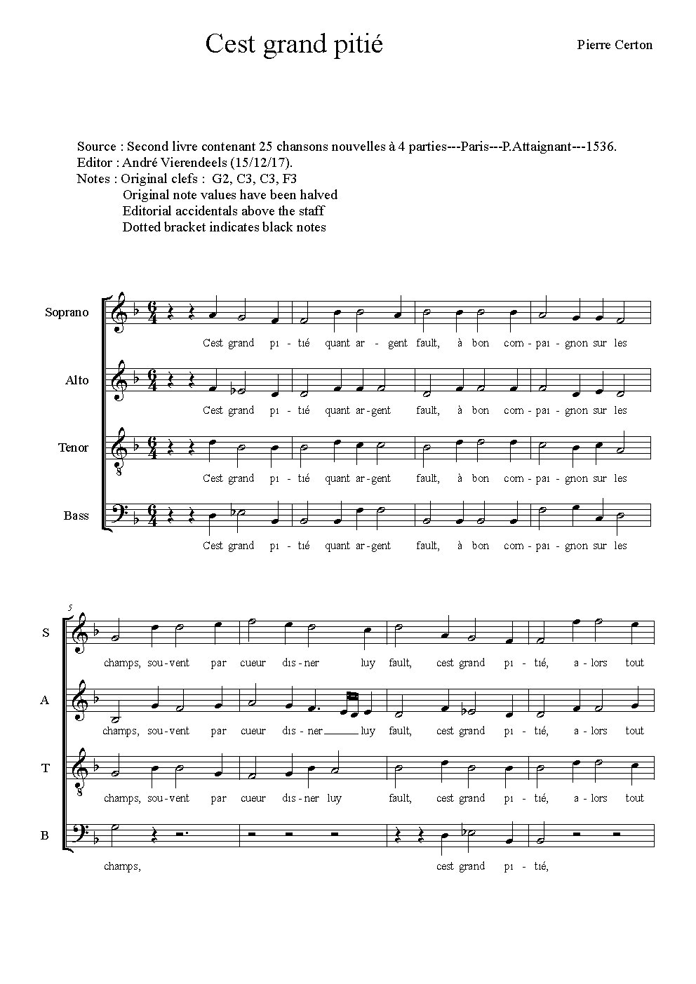 C'est grand pitié - Choir Script PDF Thumbnail