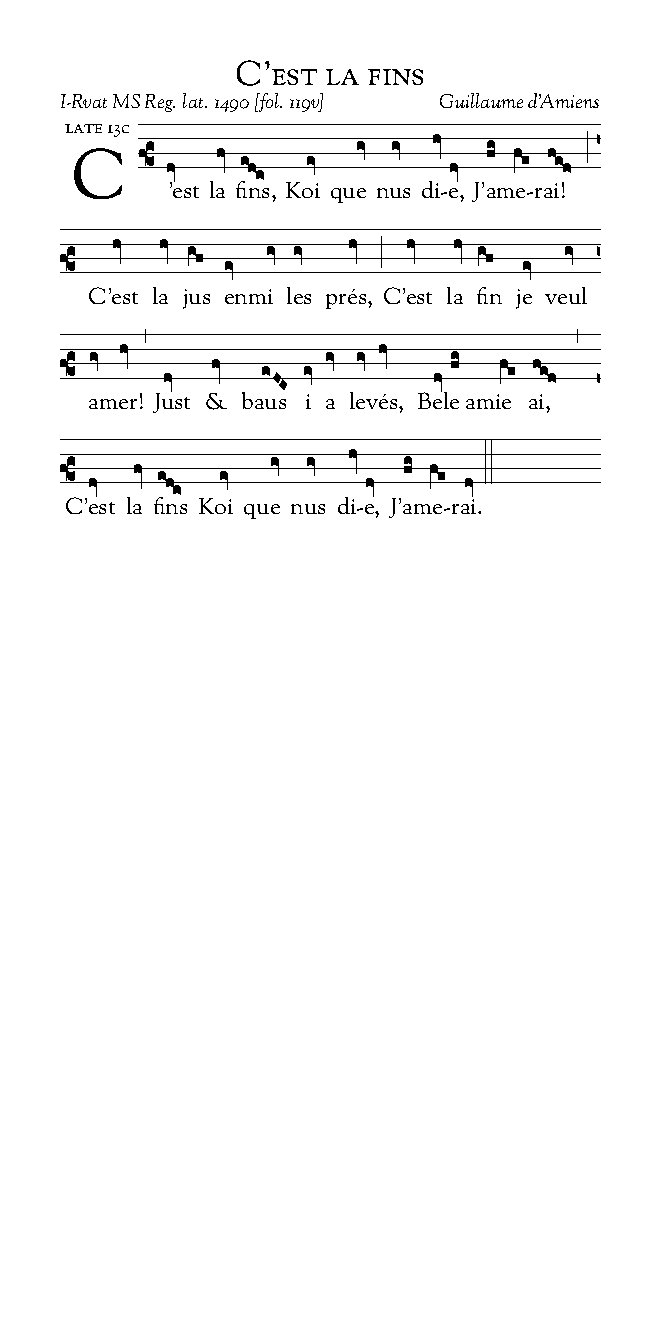 C'est la fin - Choir Script PDF Thumbnail
